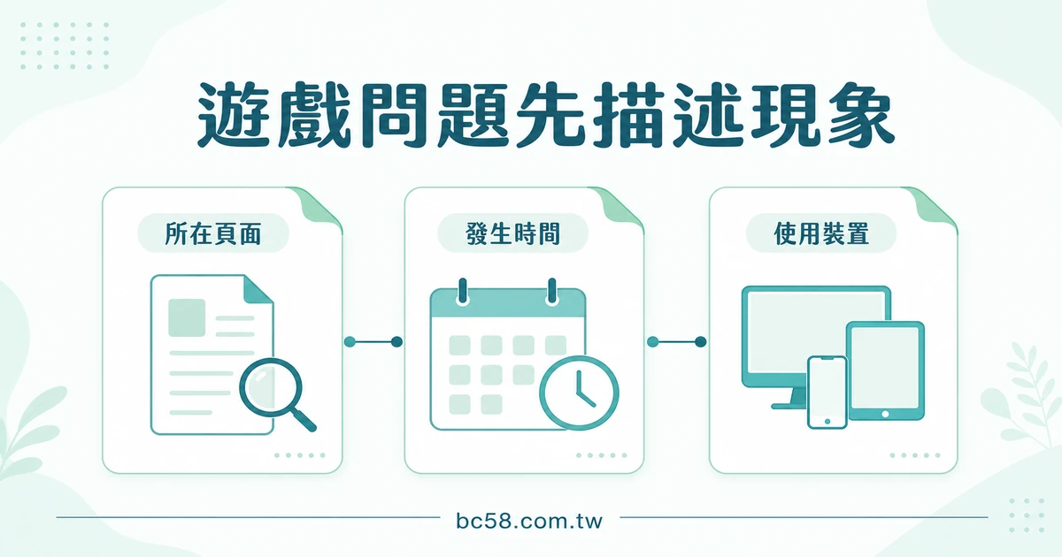BC博粹遊戲 FAQ 怎麼讀？先記錄頁面、時間與使用裝置